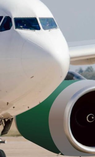Commercial aircraft cockpit and engine – aviation communication